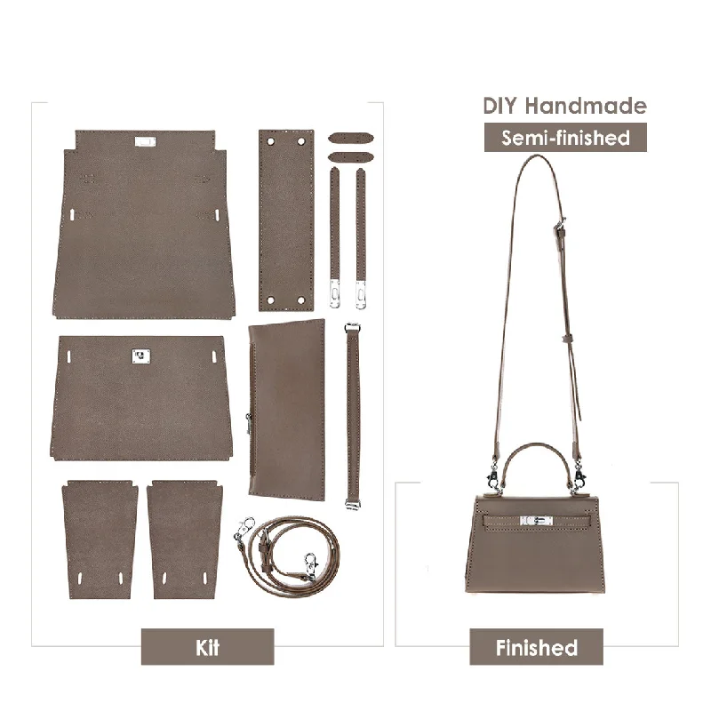 POPSEWING® Top Grain Leather Inspired Sellier Kylie Bag DIY Kit | Price Drop at Checkout