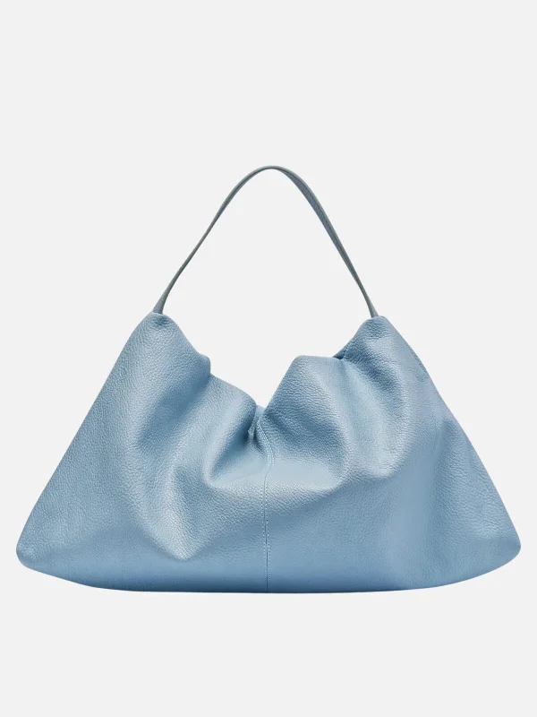 Harlow Slouch Mono Tote - Dusty Blue