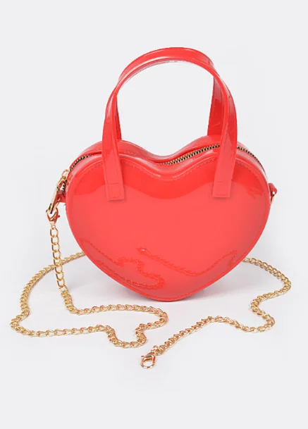 Mini Red Heart Jelly Purse