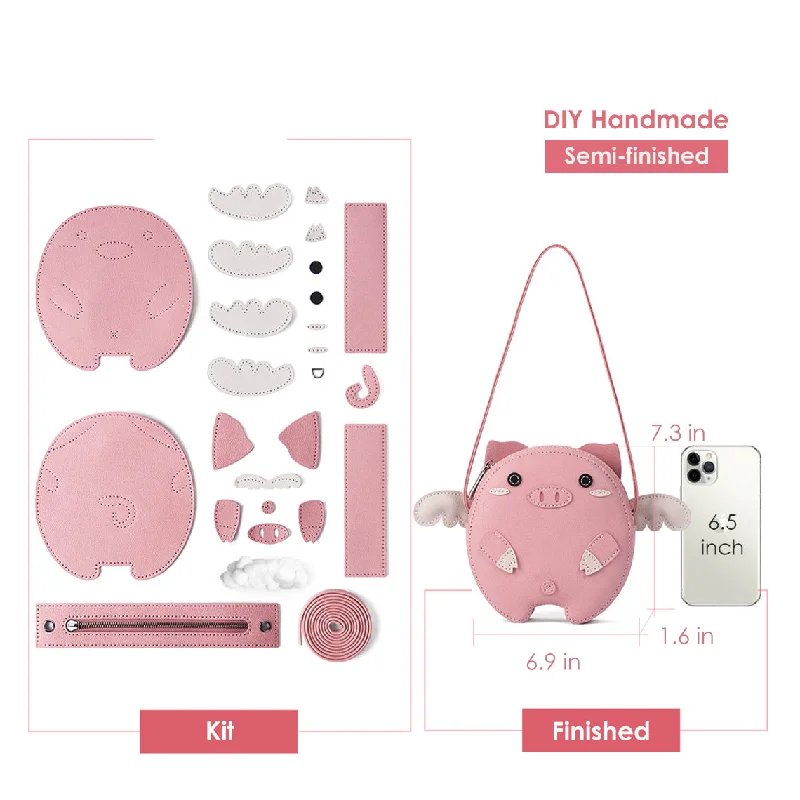 POPSEWING® Leather Crossing Flying Pig Bag DIY Kit