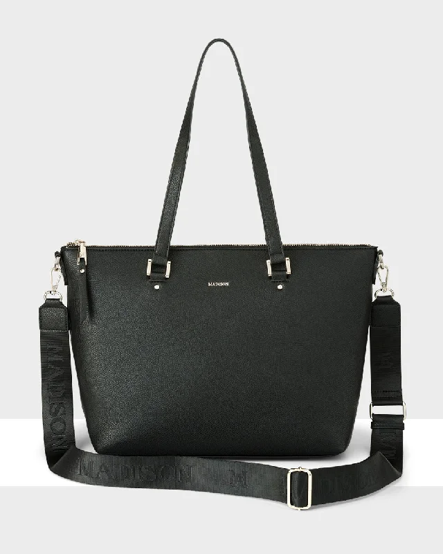 Vivian Medium Zip Top Tote With Monogram Strap