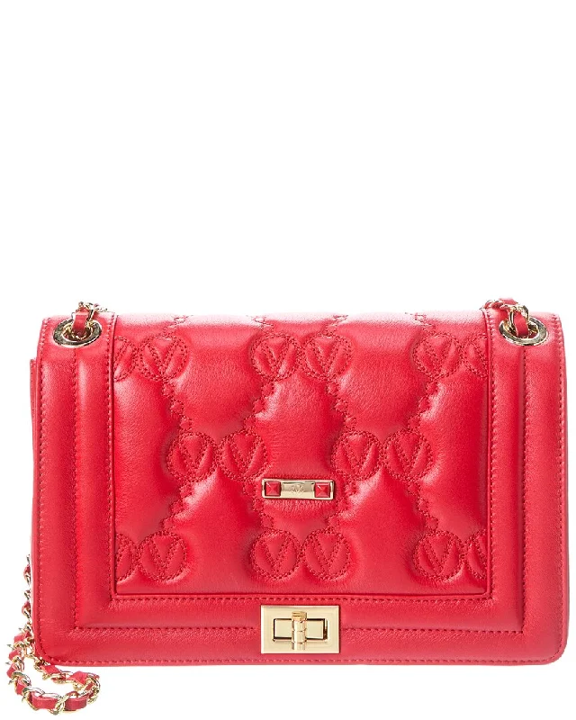 Valentino by Mario Valentino Alice Monogram Leather Shoulder Bag