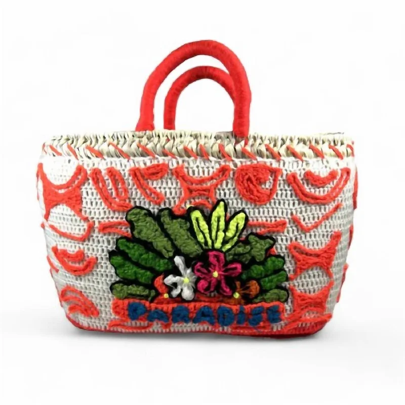 Paradise Tote Bag In Natural Multi