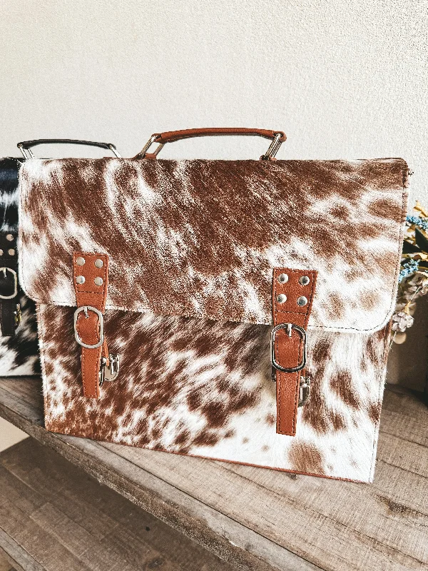 Cowhide Business Crossbody