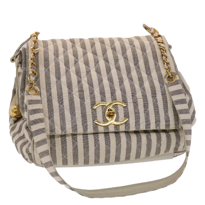 Chanel Matelassé  Canvas Shoulder Bag (Pre-Owned)