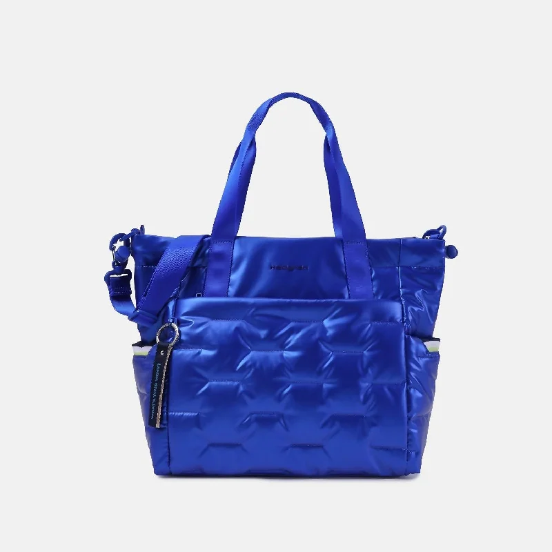 Puffer Tote Bag In Strong Blue