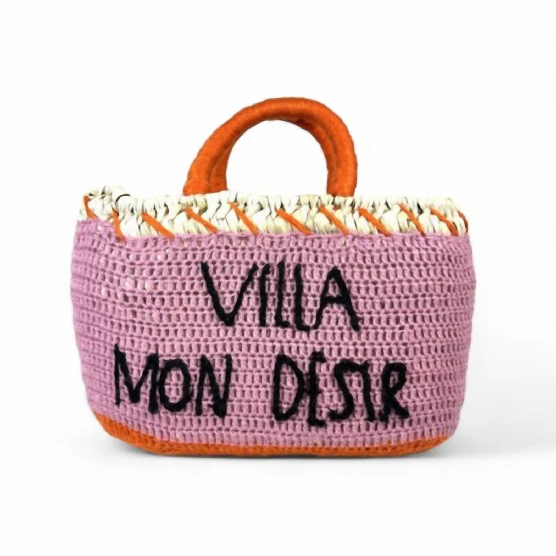 Villa Mon Desire Tote Bag In Mauve