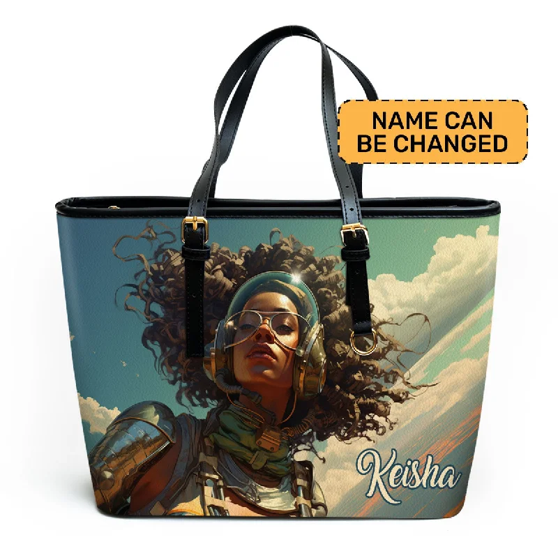 Afrofuturism - Personalized Leather Totebag SB112